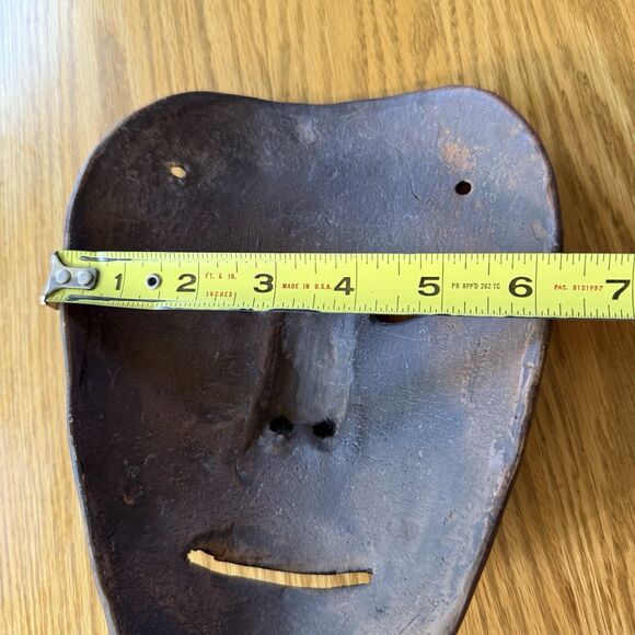 Handmade Ceramic Tribal Mask Wall Art Sculpture Vintage Boho Decor Bohemian - Picture 8 of 9